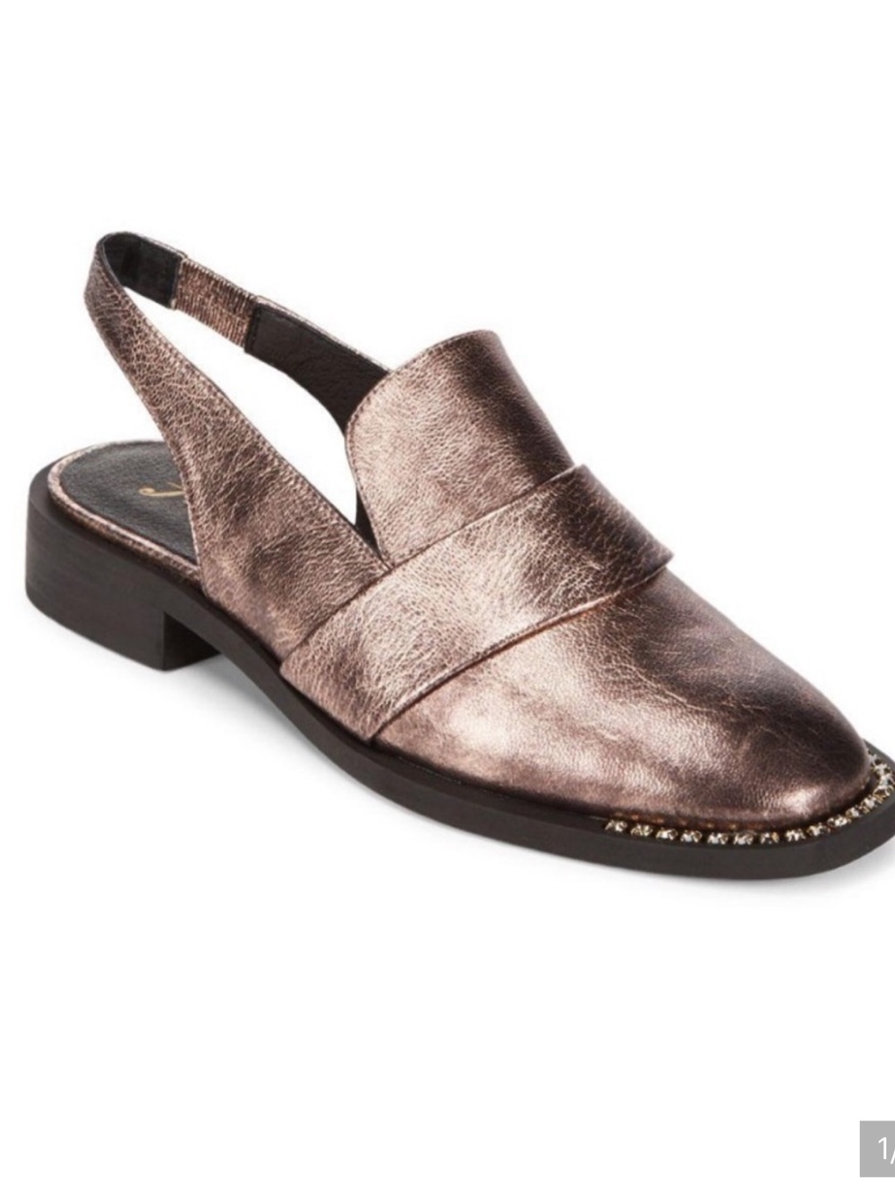Free People Abbey Road Metallic Slingback Loafers